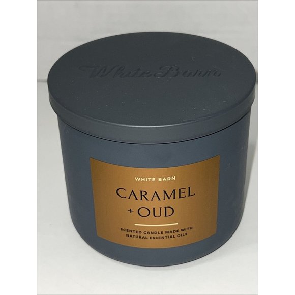 Bath & Body Works 14.5oz. *CARAMEL & OUD* 3 Wick TEST Candle NEW - Picture 3 of 13